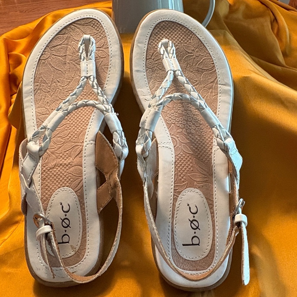b.o.c. Women's Cream Braided Sandals